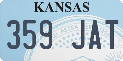 KS license plate 359JAT