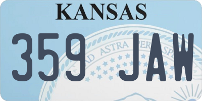 KS license plate 359JAW