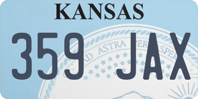 KS license plate 359JAX