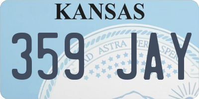 KS license plate 359JAY