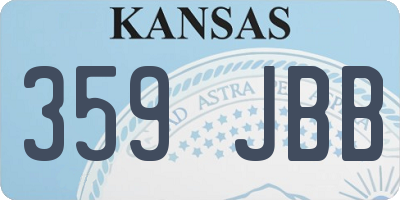 KS license plate 359JBB