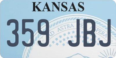 KS license plate 359JBJ