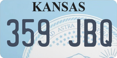 KS license plate 359JBQ