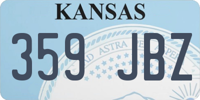 KS license plate 359JBZ