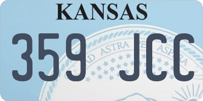 KS license plate 359JCC