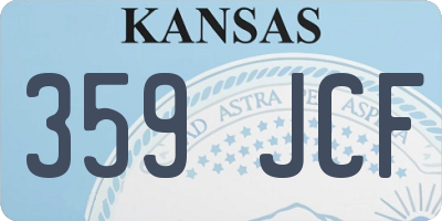 KS license plate 359JCF