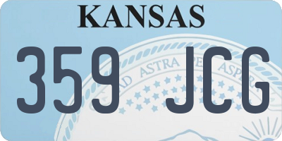 KS license plate 359JCG