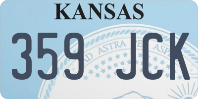 KS license plate 359JCK
