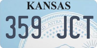 KS license plate 359JCT