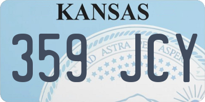 KS license plate 359JCY