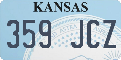 KS license plate 359JCZ