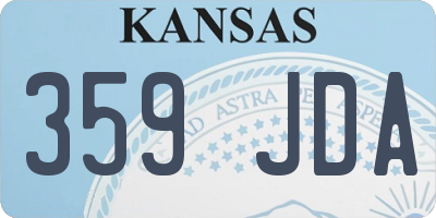 KS license plate 359JDA