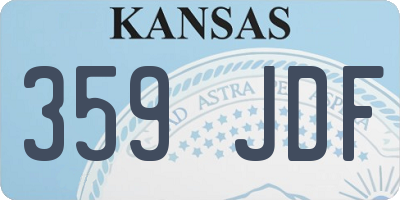 KS license plate 359JDF