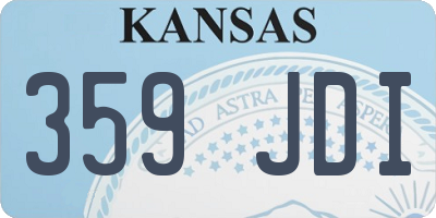 KS license plate 359JDI