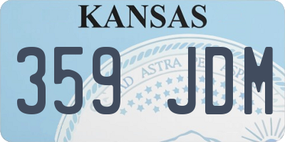 KS license plate 359JDM