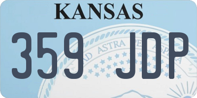 KS license plate 359JDP