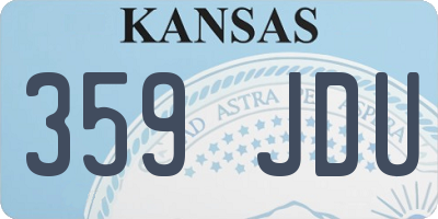 KS license plate 359JDU