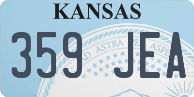 KS license plate 359JEA