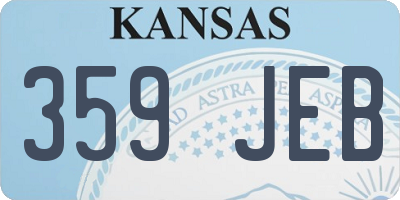 KS license plate 359JEB