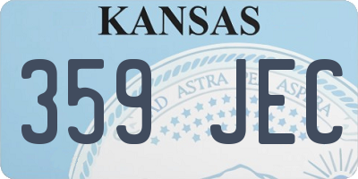 KS license plate 359JEC