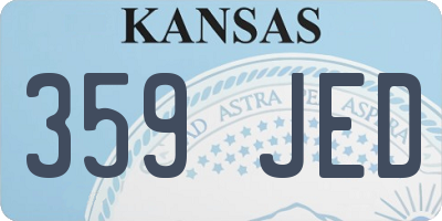KS license plate 359JED