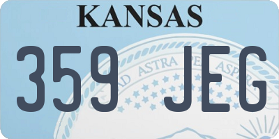 KS license plate 359JEG