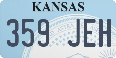 KS license plate 359JEH