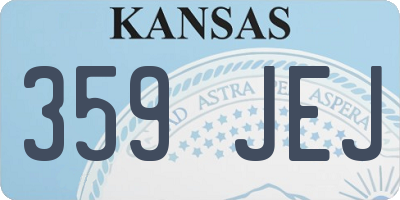 KS license plate 359JEJ