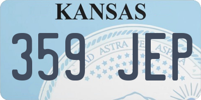 KS license plate 359JEP