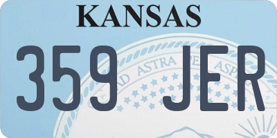 KS license plate 359JER