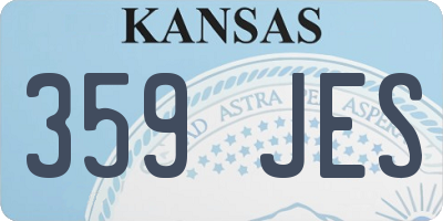 KS license plate 359JES