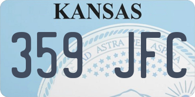 KS license plate 359JFC