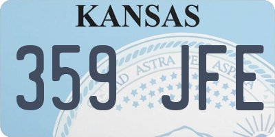 KS license plate 359JFE