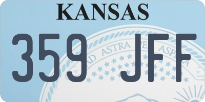 KS license plate 359JFF