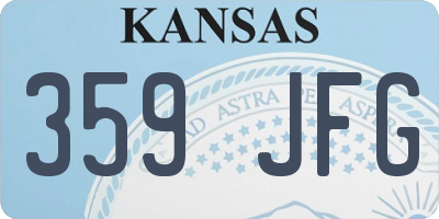 KS license plate 359JFG