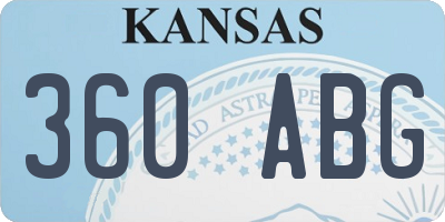 KS license plate 360ABG