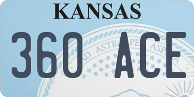 KS license plate 360ACE