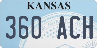 KS license plate 360ACH