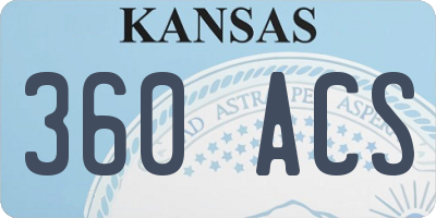 KS license plate 360ACS