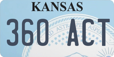 KS license plate 360ACT