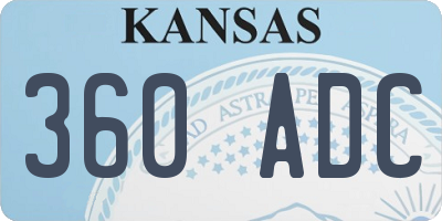 KS license plate 360ADC