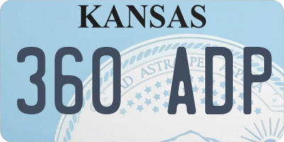KS license plate 360ADP