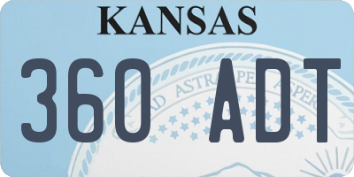 KS license plate 360ADT