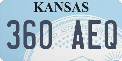 KS license plate 360AEQ