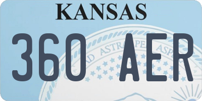 KS license plate 360AER