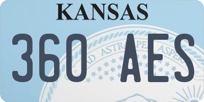 KS license plate 360AES