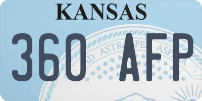 KS license plate 360AFP