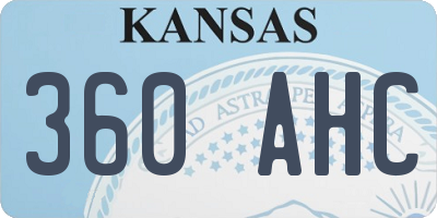 KS license plate 360AHC