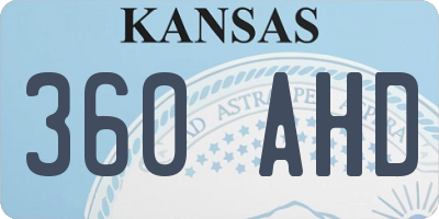 KS license plate 360AHD