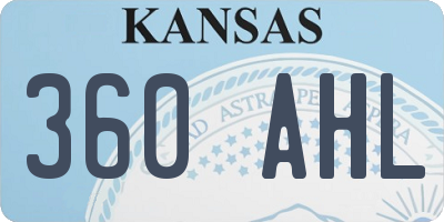 KS license plate 360AHL